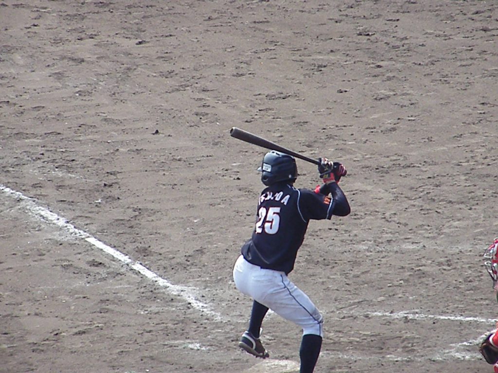 8回に逆転の3塁打を放った#25　石田和也選手